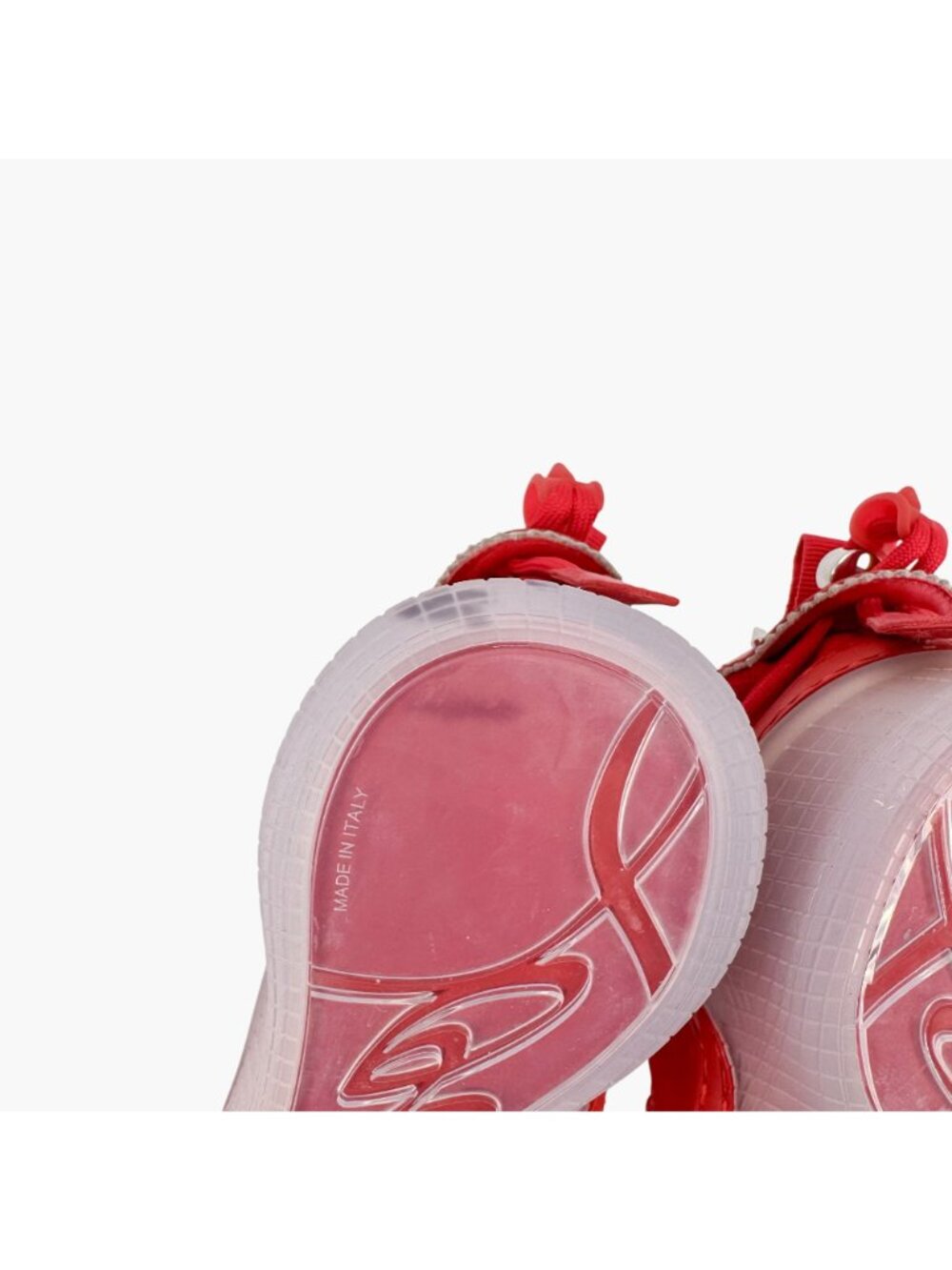 Louboutin Arpoador Drawstring Sock Sneaker Red Suede Size 40 US 10 Women Low Top - Picture 13 of 15